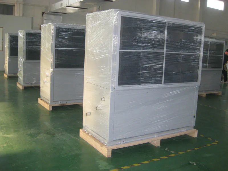 Packaged floor standing water source geothermal heat pump  cooling and heating air conditioner for large room